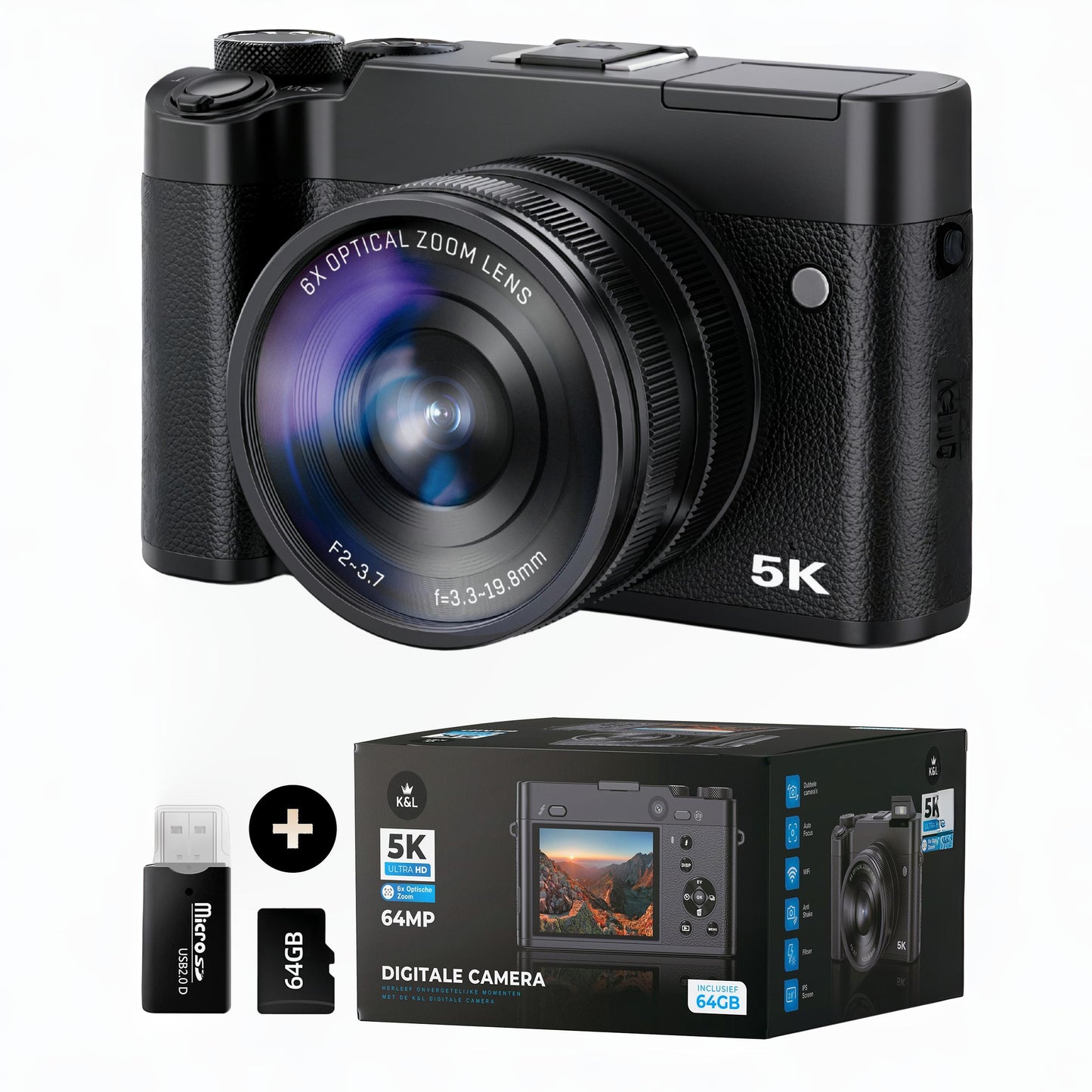 K&L Digitale Camera 5K - 64MP