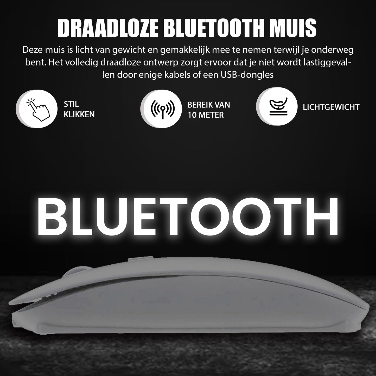 Bluetooth Muis Draadloos - Grijs