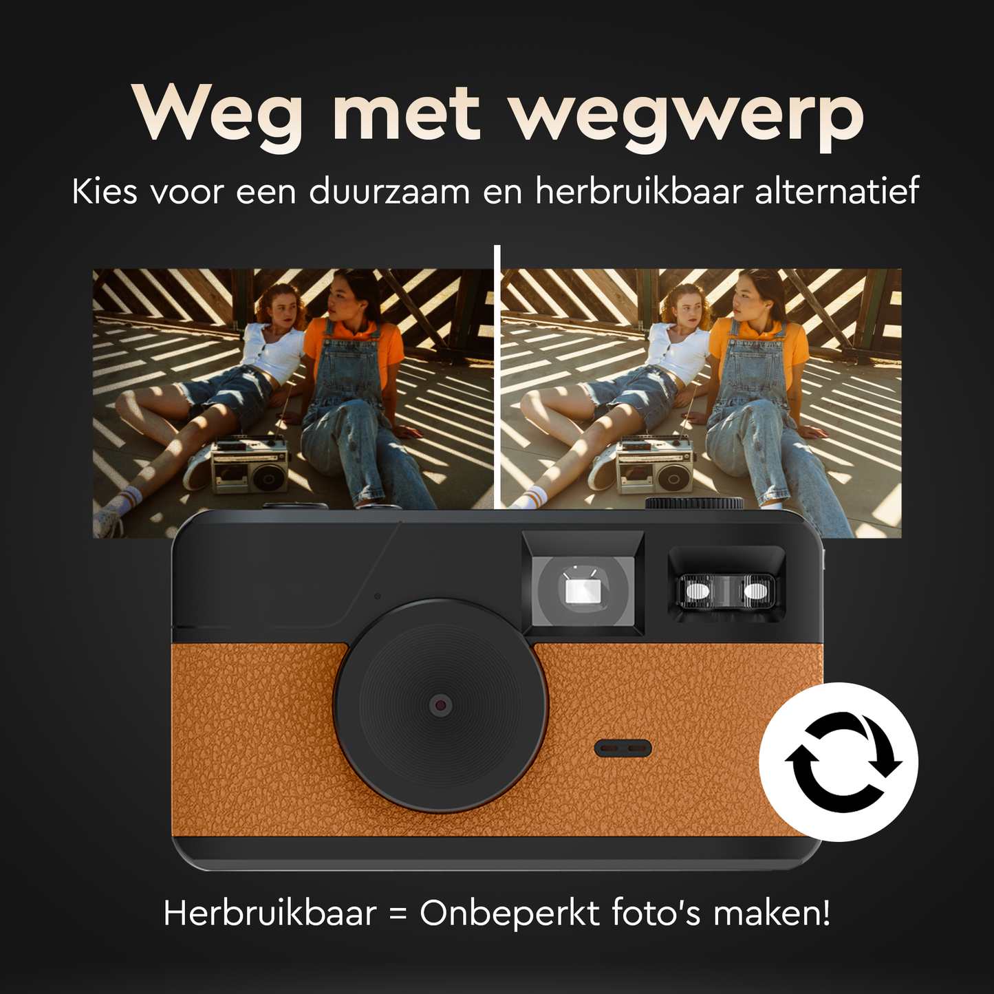 K&L Digitale Retro Camera - Bruin