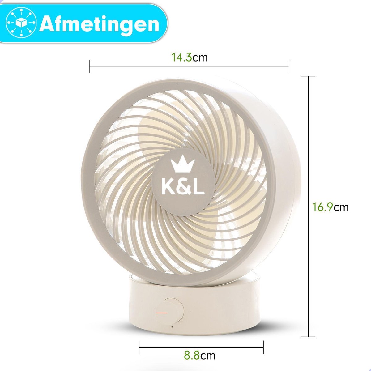 K&L Stille Ventilator - Wit