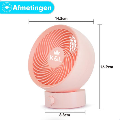 K&L Stille Ventilator - Roze