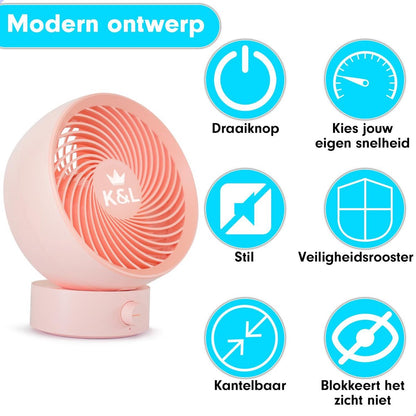 K&L Stille Ventilator - Roze