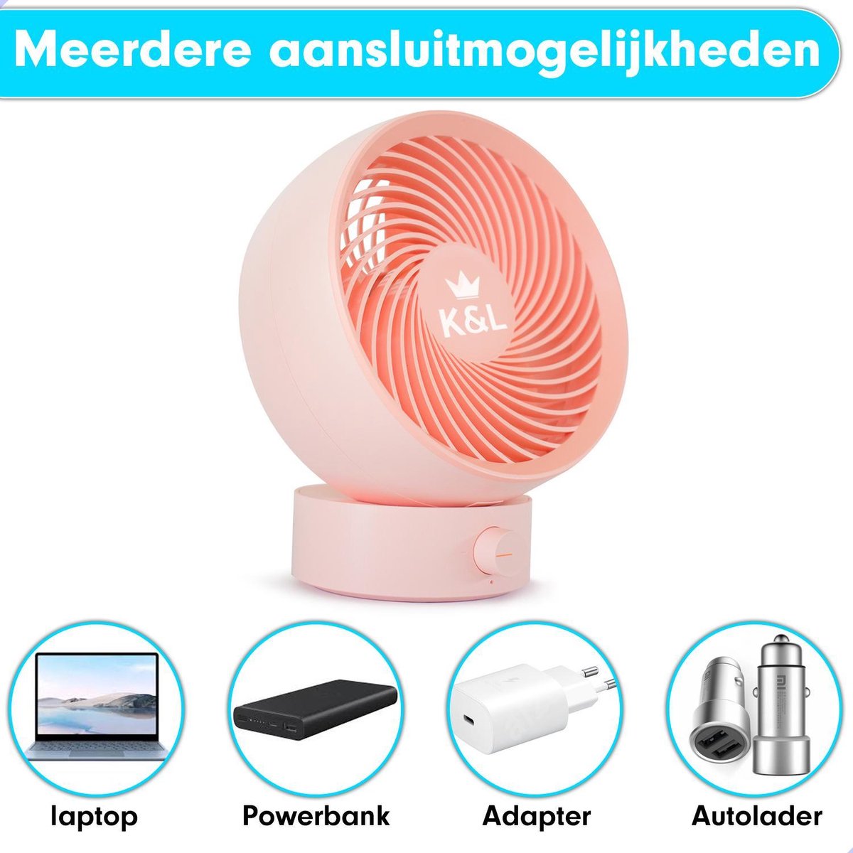 K&L Stille Ventilator - Roze