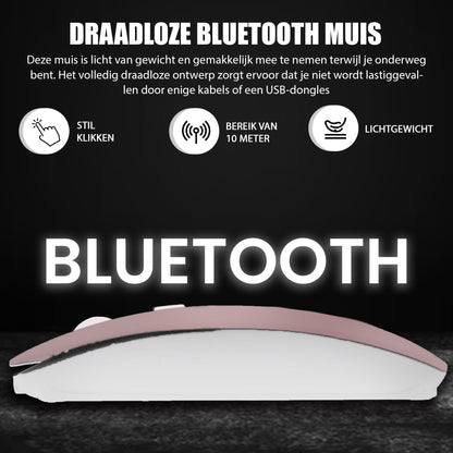 Bluetooth Muis Draadloos - Roze