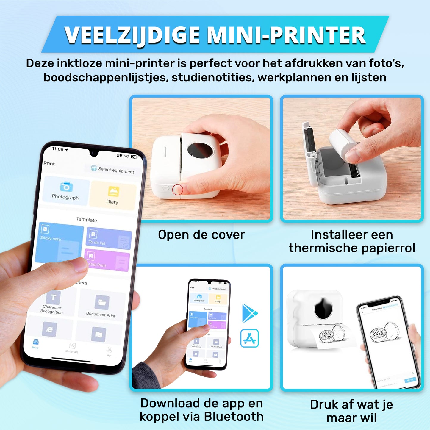 K&L - Mini Printer voor Mobiel