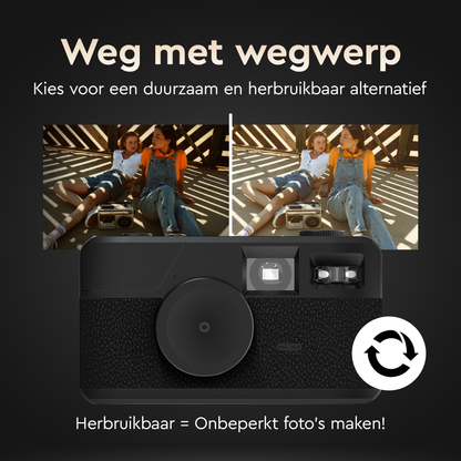 K&L Digitale Retro Camera - Zwart