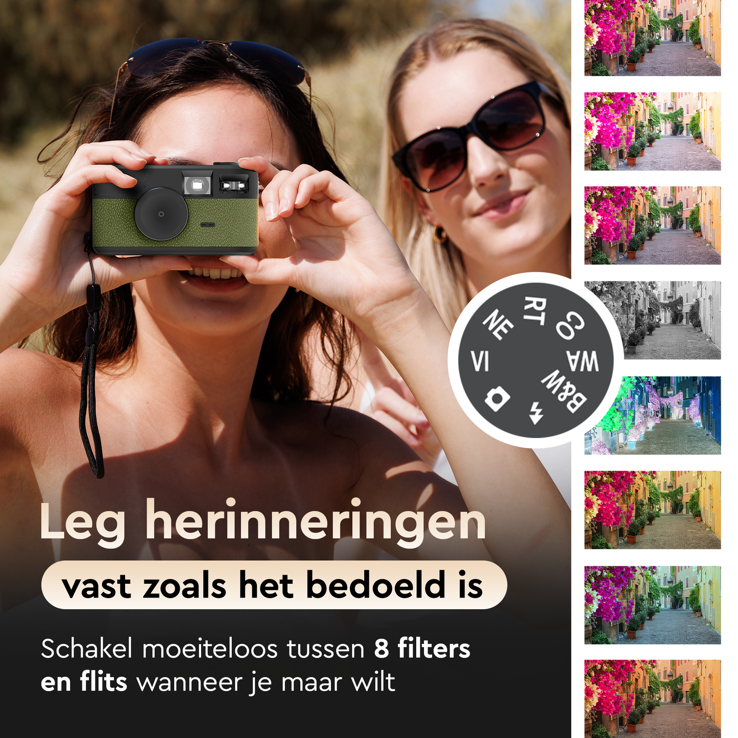 K&L Digitale Retro Camera - Groen