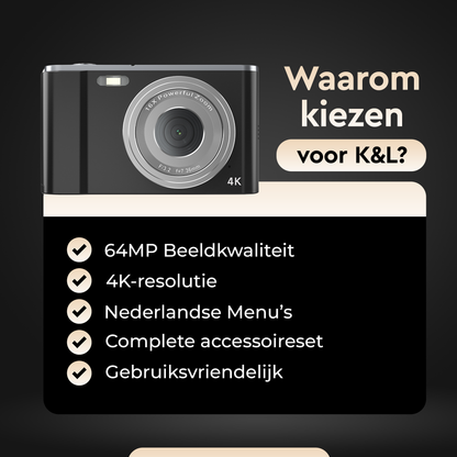 K&L Digitale Camera 4K - 64MP